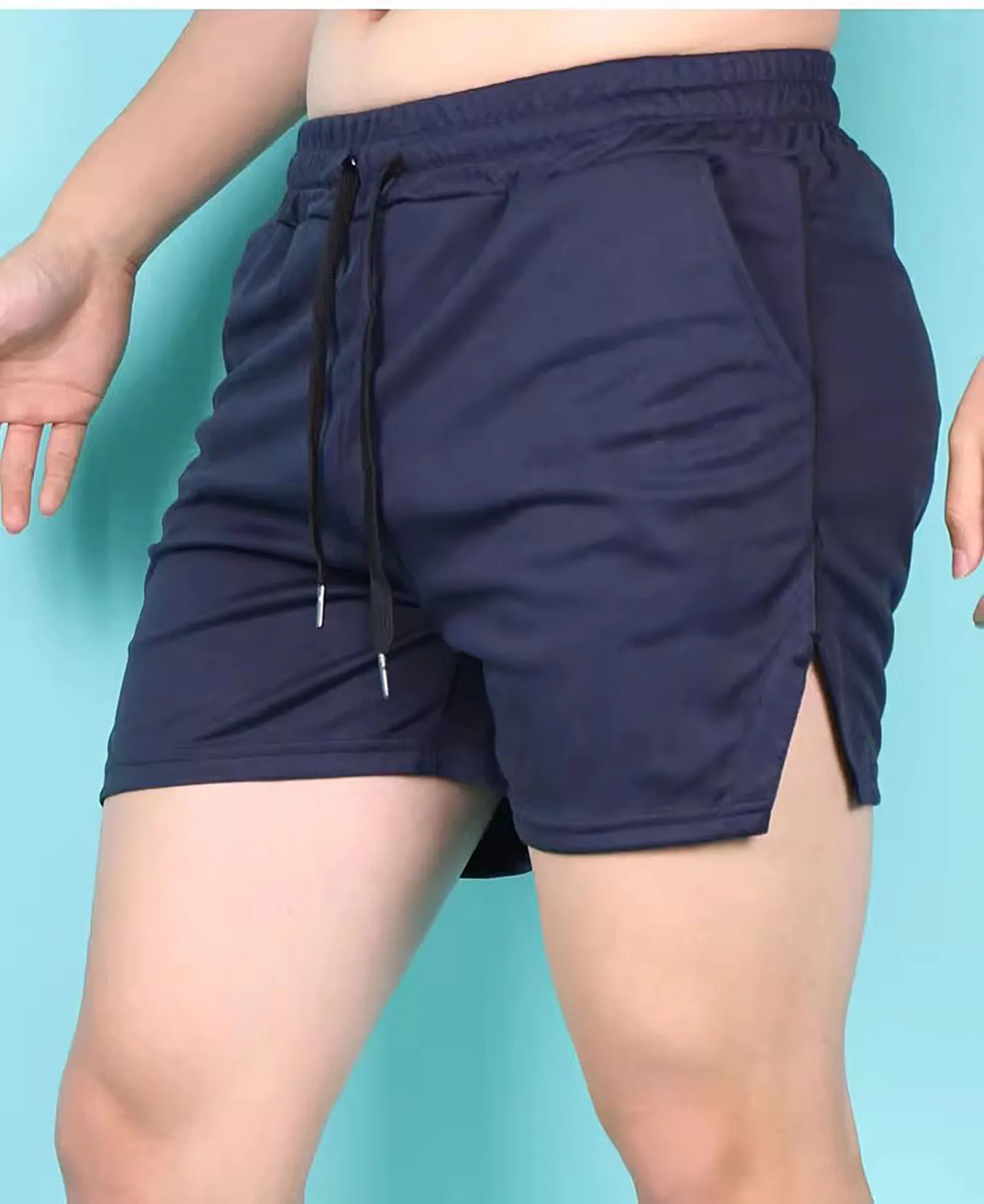 Pantalones cortos de tres pulgadas para hombre, pantalones cortos adelgazantes para pista y campo, correr, maratón, sentadillas deportivas, finos, ultrafinos, de secado rápido, para verano