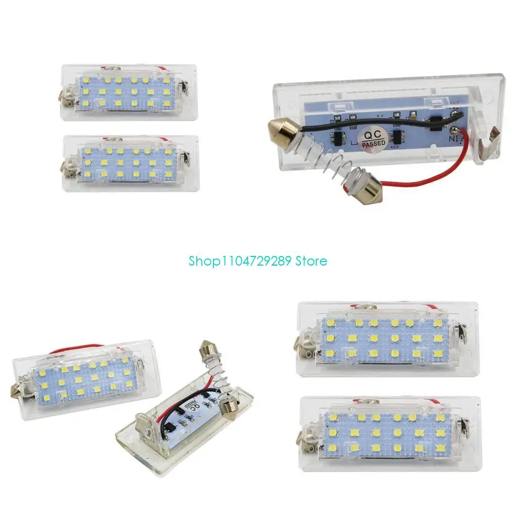 

D8KE 2Pcs Car LED Light License Plate Taillight 18 3528 LED Light for E53 1999-2003 E83 03-10