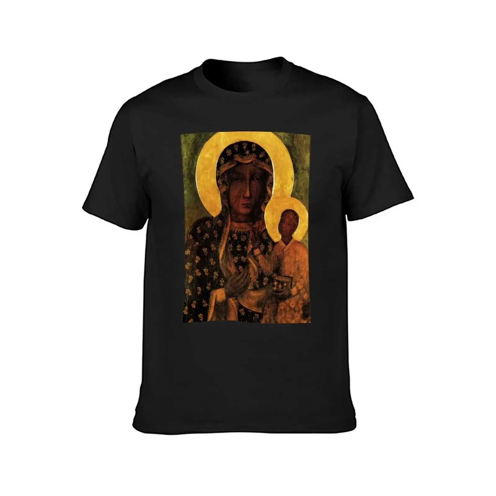 Black Madonna of Czestochowa Poland, Our Lady of Czestochowa, Madonna and Child, Virgin Mary T-Shirt