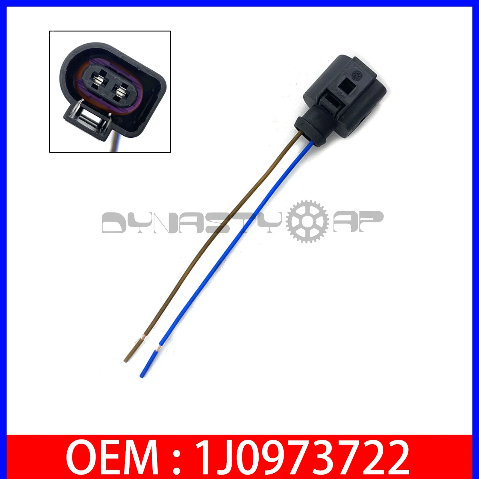 Fog Light Lamp Plug Pigtail Connector Replaces 1J0973722 For VW Jetta Golf GTI 1J0973722A