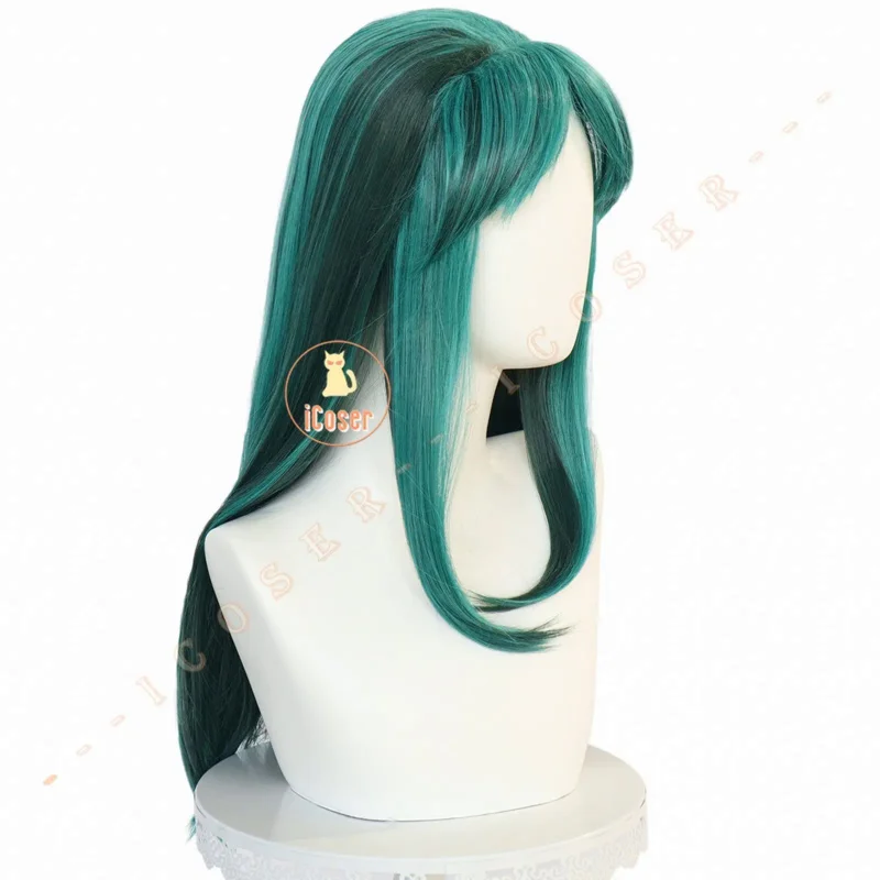Anime urusei yatsura lum invader cosplay perücke grün langes haar ataru moroboshi zubehör halloween party für frauen mädchen requisiten