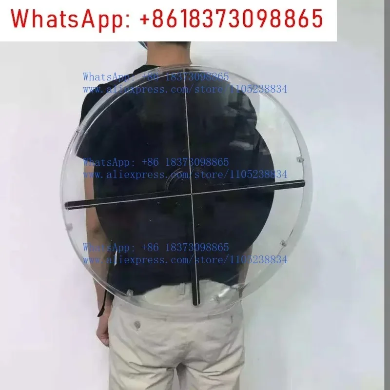 Hot Walking Advertising Machine 56cm 3d LED Holographic Advertising Backpack 3D Hologram Fan Display Backpack With App