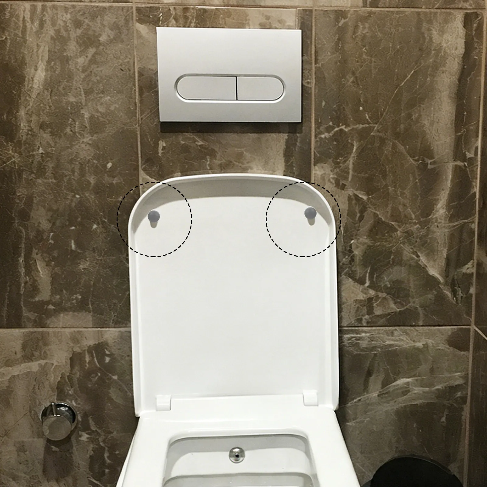 

12Pcs Universal Toilet Seat Bumpers 20Mm 19Mm Self Adhesive Noise Reducing Pads for Toilet Lid Cushion Protector Stabilizer Set