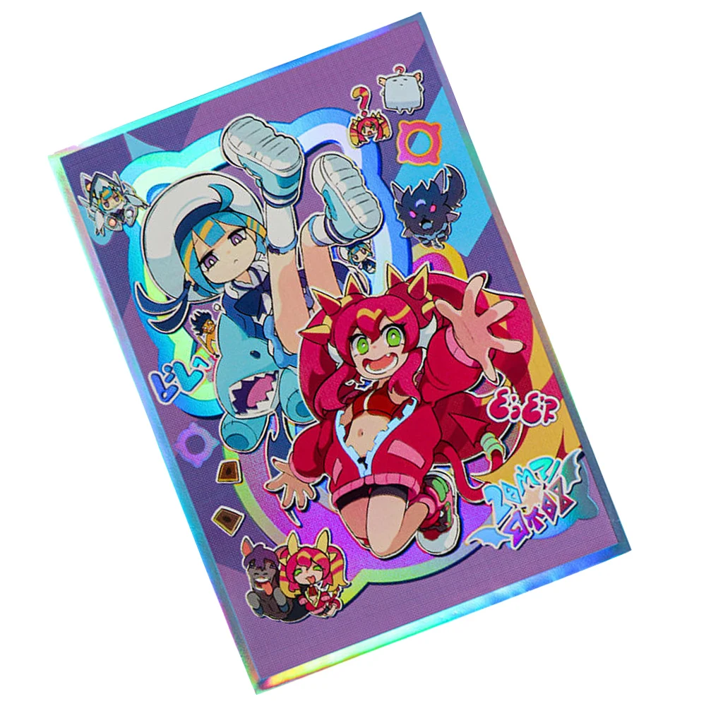 50PCS 63*90mm Twins Art Printing Anime Card Sleeves Perfect Fit YGO Card Protector for PTCG Cards Trading Cards