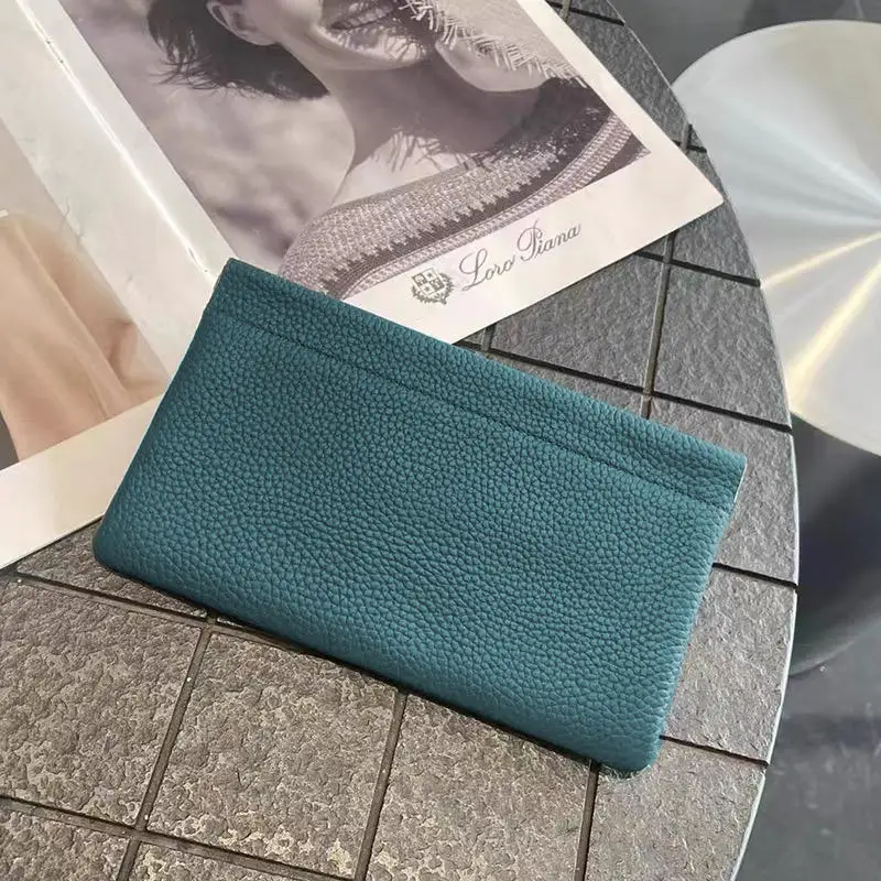 Squisita borsa a mano Borsa per cosmetici Borsa per cellulare Chiusura automatica Portafoglio lungo semplice di grande capacità Portafoglio da donna