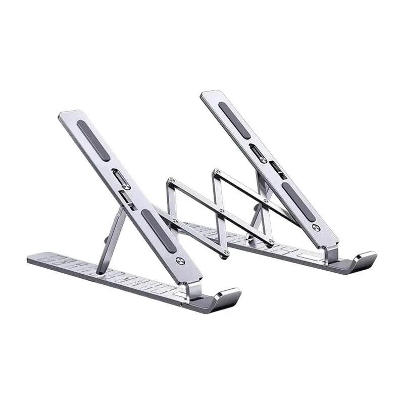 Laptop Holder Riser Laptop Riser Notebook Folding Stand Holder Adjustable Height Aluminum Computer Riser For Laptop Notebook