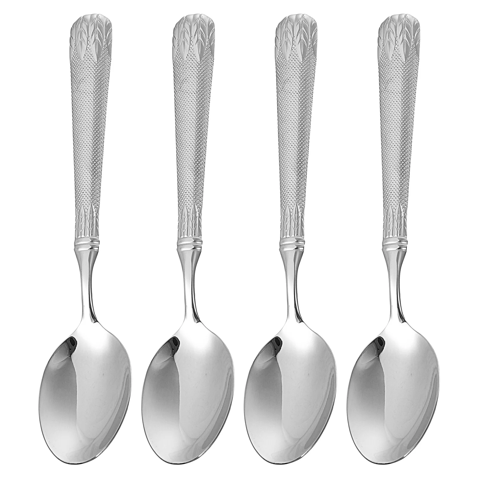 

4Pcs Stainless Steel Spoons Multipurpose for Restaurant Buffet Party Food Serving Spoon Soup Stirring Spoon