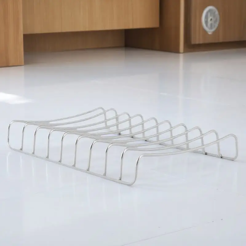 

1pcs Stainless Steel Dish Single Layer Soap Box For Bathroom Kitchen White Silver Soap Drainer Stand Raised Edges Keep Sink Dry