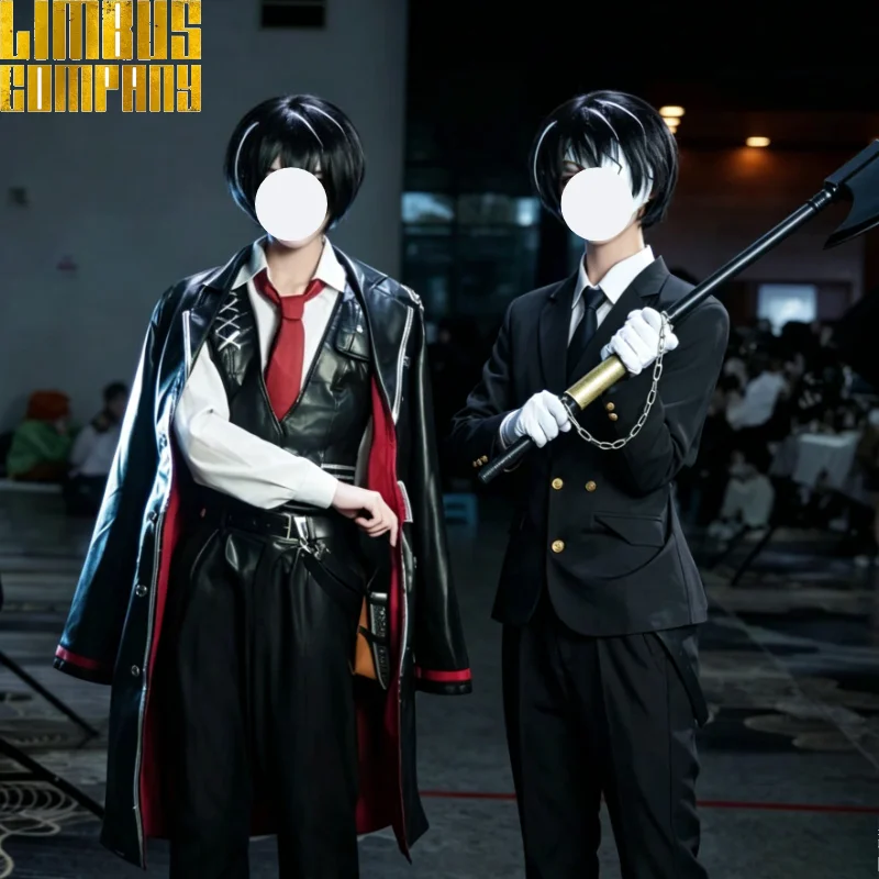 Limbus Company Yi Sang Rion Cosplay Costume Mask Wigs Battle Suit Props Set Halloween Comic Con Party Cosplay Limbus Outfit