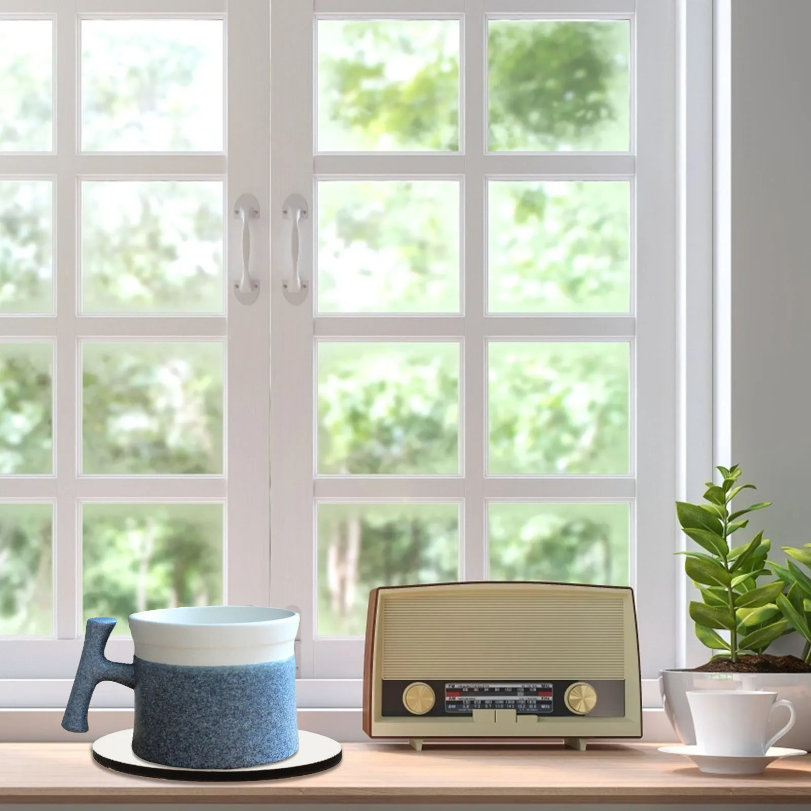 10Pcs Round Coasters Blank Cup Mats Thermal Transfer Cup Mats for Restaurant Dish Mat Mdf Coasters Portable Teacup Mat