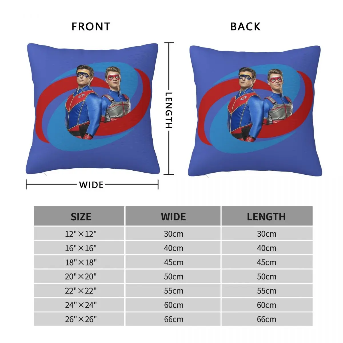 Captain Man And Kid Henry Danger Square Pillowcase Polyester Linen Velvet Creative Decor Throw Pillow Case Room Cushion Cover