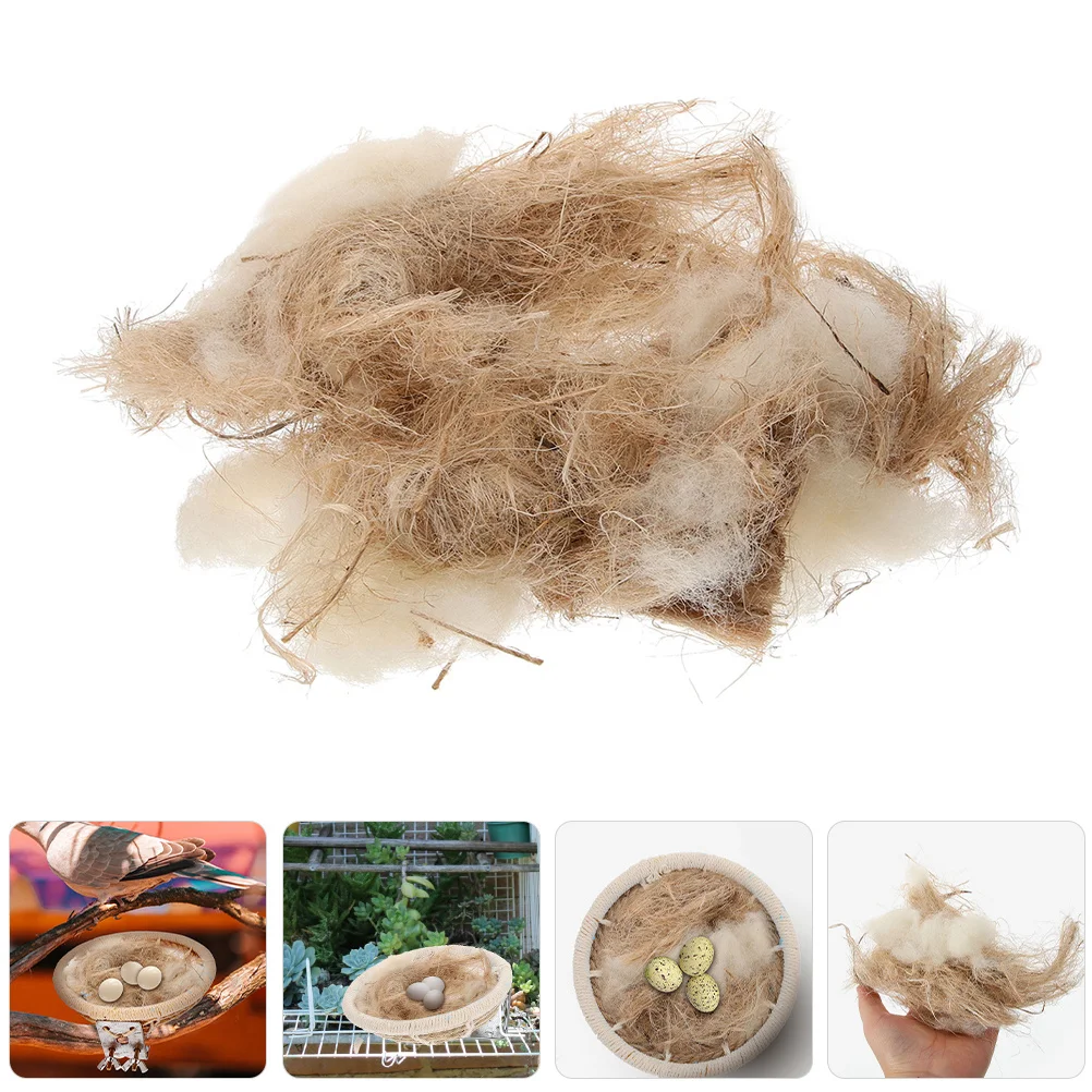

1 Bag Bird Nesting Material Natural For Parrot Finch Wild Birds Indoor Outdoor Cage Easy Clean Diy Nest Building Supplies Pet