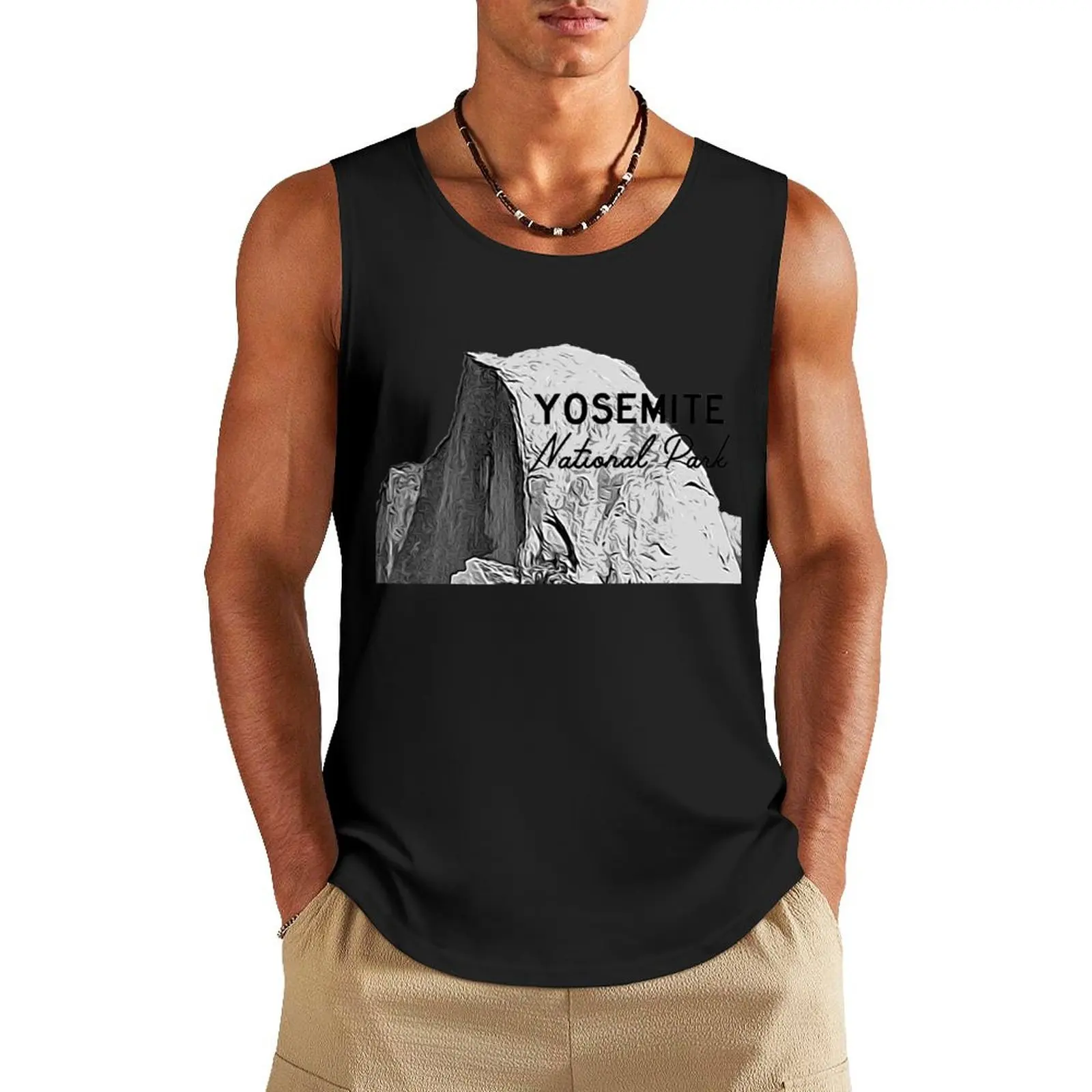 

Yosemite Half Dome Tank Top tops Men's gym clothing muscular man