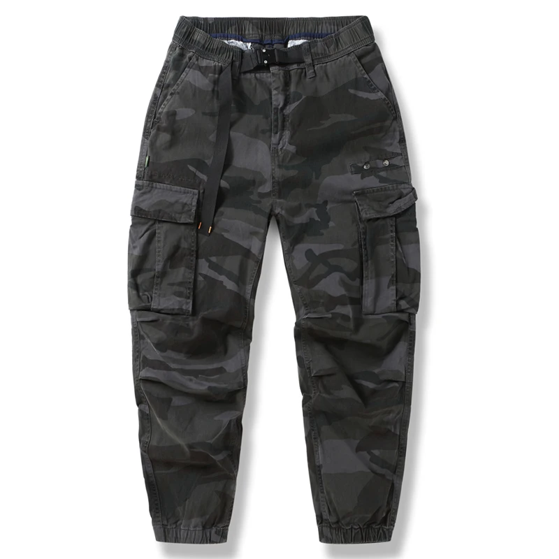 Camouflage Cargo Pants Men's Autumn Multi-pockets Tooling Overalls Outdoor Man Trousers Casual Cotton Leisure Joggers Pants