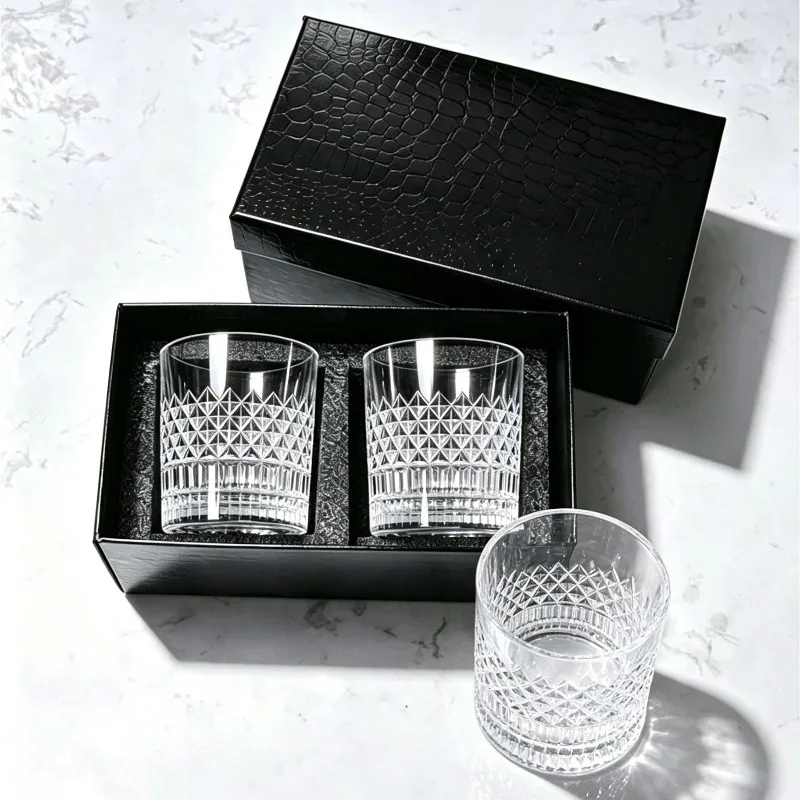Old Fashioned Whiskey Glasses 10 OZ Rocks Glasses Set, Gift Box - Barware For Bourbon, Scotch, Rum glasses for Men Women