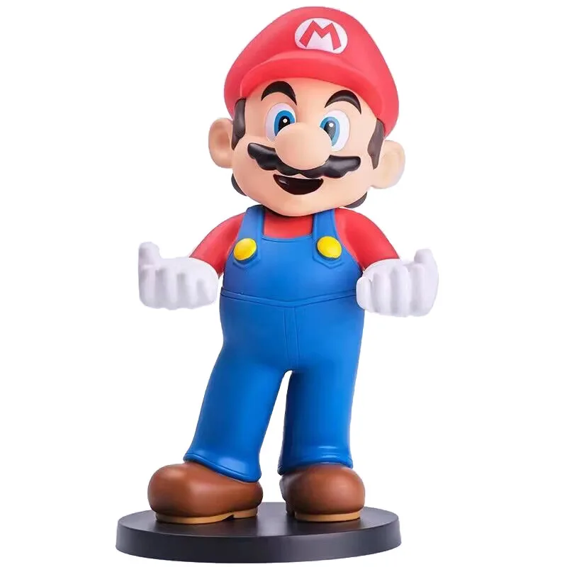 31cm Super Mario Over Size Action Figure Toys Game Controller Mobile Phone Holder Collection Cartoon Model Vinyl Doll