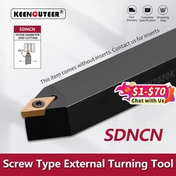 SDNCN1212 SDNCN1616 SDNCN2020 SDNCN2525 SDNCN3232 External Turning Tool Holder Lathe CNC Cutting Tool Cutter Bar