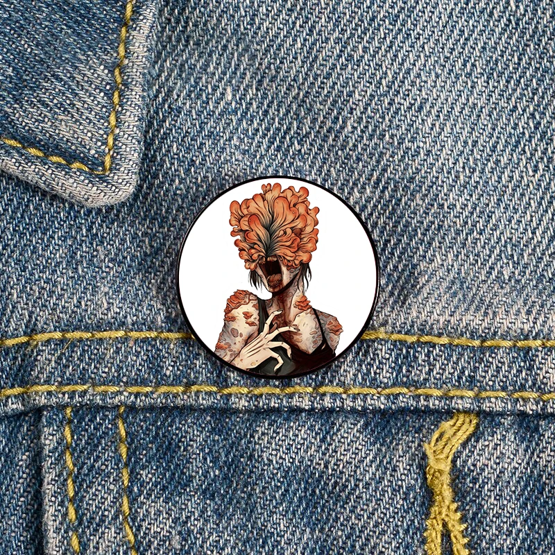 Clicker zombie Tlou tv serie Last of us Pin Custom Brooches Shirt Lapel teacher tote Bag backpacks Badge gift pins for women