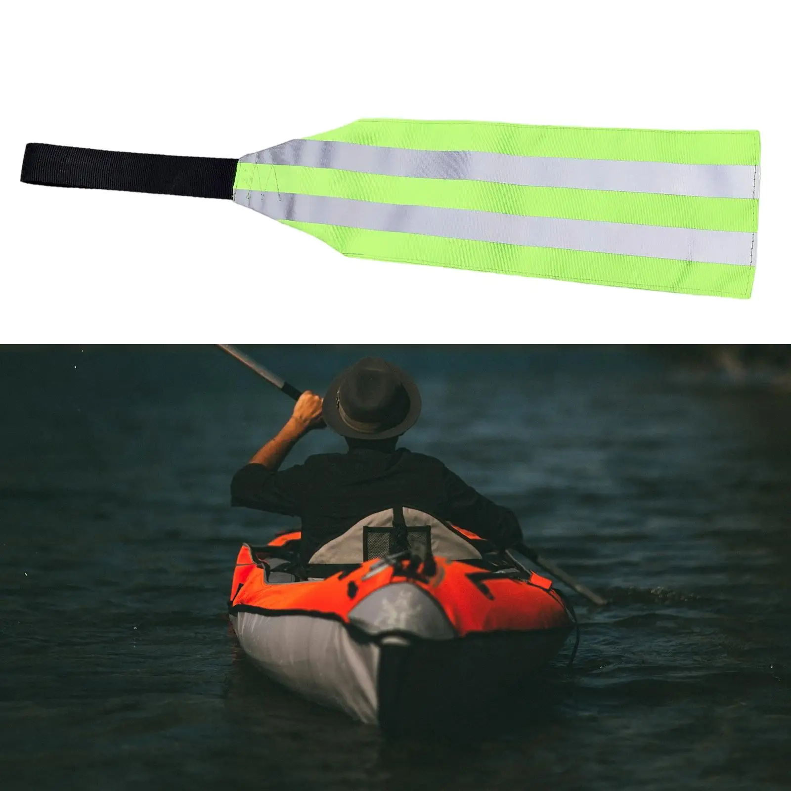 Durable Oxford Fabric Trailer Warning Flag High Visibility Safety Indicator for Kayak Travel Transport