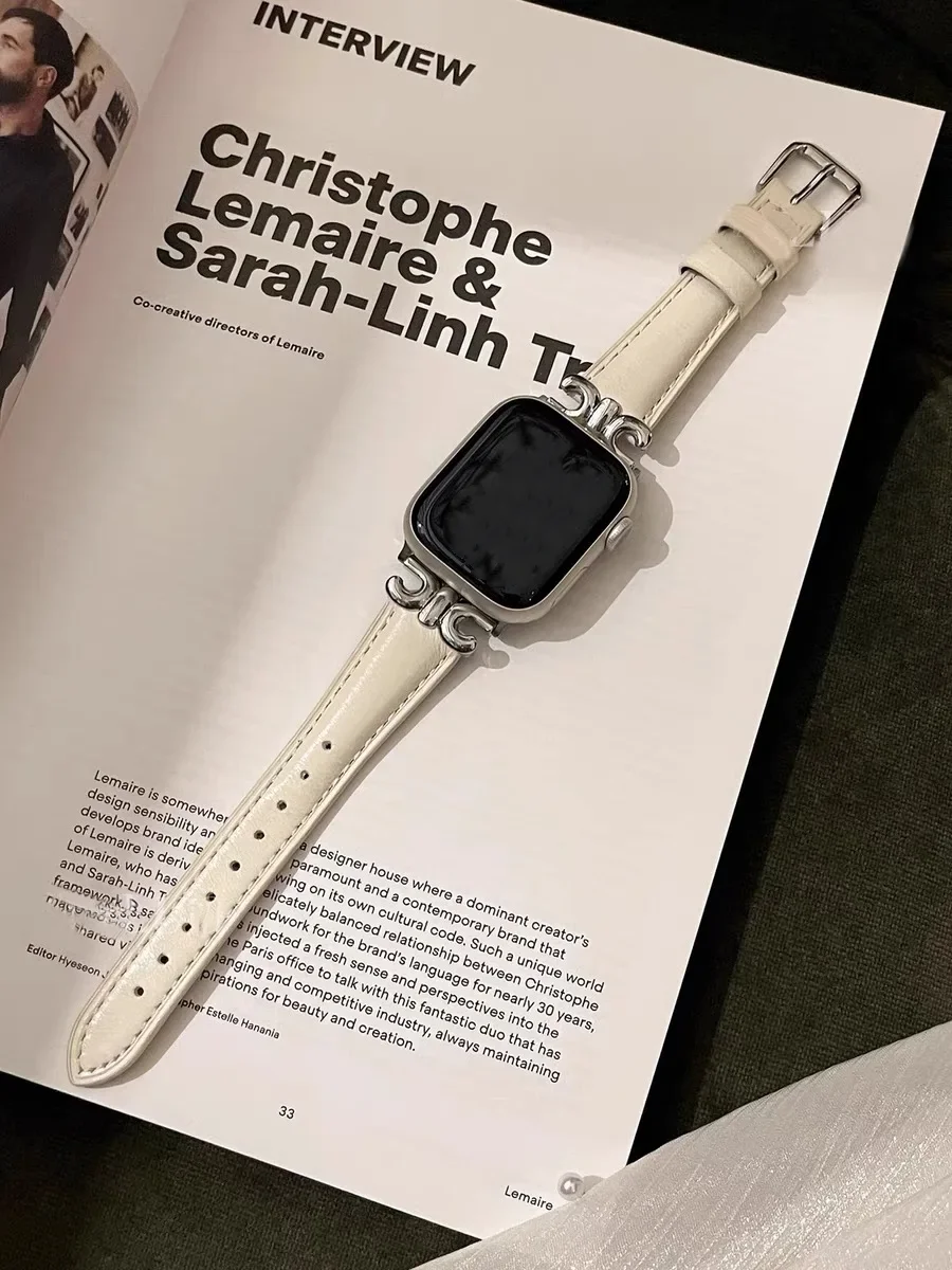 여성용 가죽 애플 워치 밴드, 38mm, 40mm, 41mm, 42mm, 44mm, 45mm, 46mm, 49mm, 울트라 10, 9, 8/7 용 스트랩