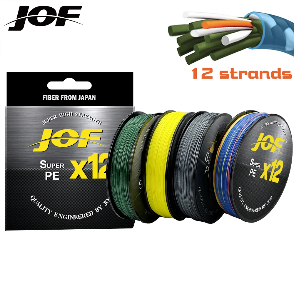 Wear-resistant X12 Fishing Line 300m 100m Braided PE Super Tension 25-92lb Quick Water Cutting Outdoor Salty/Freshwater Surfing