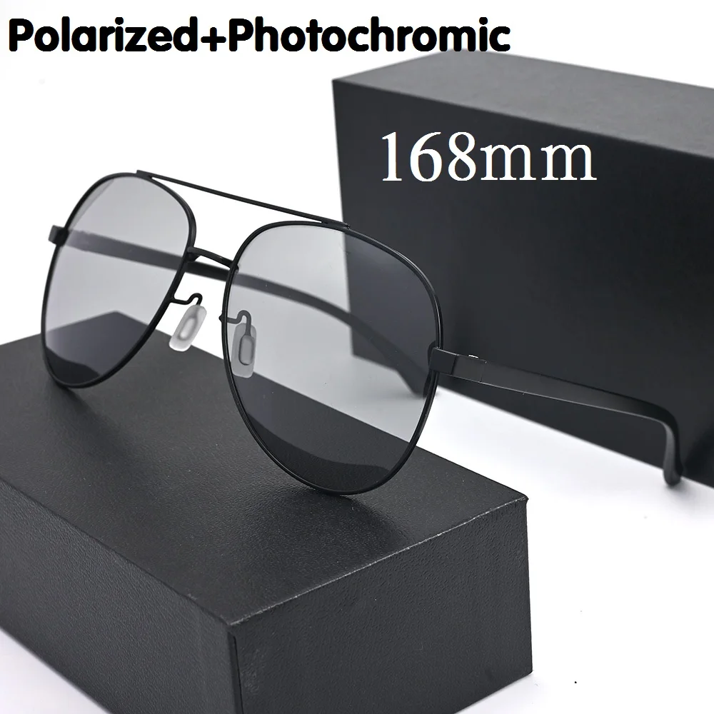 Evove Photochromic 168mm Oversized Sunglasses Men Polarized Male Sun Glasses Male Large Wide Face Aviation Pilot Huge Big