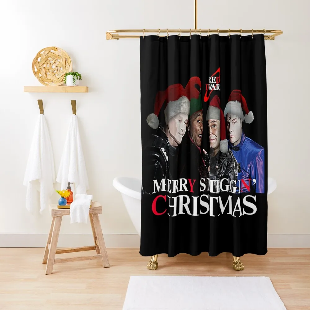

MERRY SMEGGIN CHRISTMAS Shower Curtain Bathroom Fabric Shower For Bathrooms Curtain
