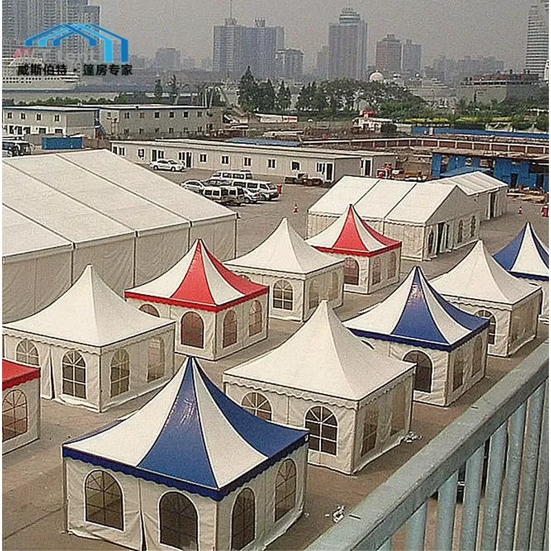 for Double Coated PVC Tarpaulin Mini Pagoda Tent 3x3M