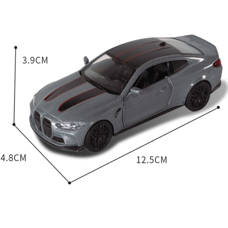 Vehículo deportivo de Metal BMW M4 CSL 1:36, supercoche rápido y furioso, coche de juguete de una pieza para niños, modelo de Auto fundido a