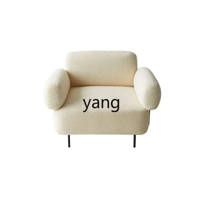 

Lmm modern small apartment fabric single lazy sofa home living room backrest leisure chair