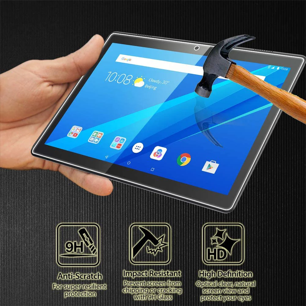 HD Tablet Tempered Glass untuk Lenovo TAB M10 TB-X605F Anti Gores Pelindung Layar Flim untuk Lenovo Tab TB-X505 10.1 Inch