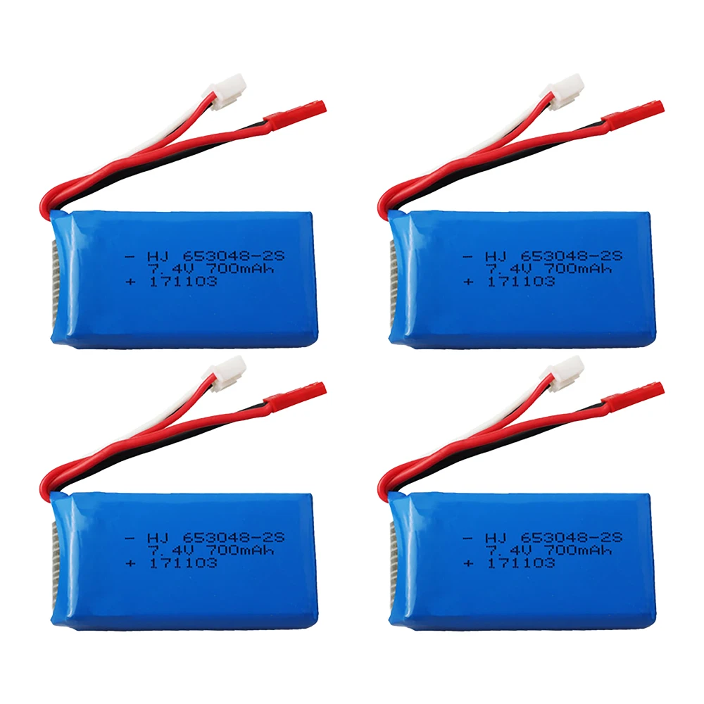 1-5pcs 7.4V 700mAh 653048 25C Lipo Battery For Syma F1 Feilun FT007 FX059 FX176 RC Boat Spare Syma Remote Control Aircraft Parts