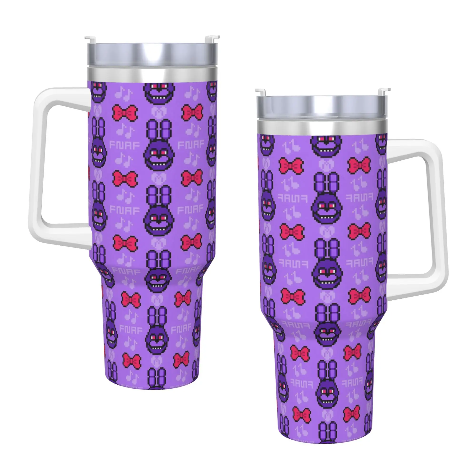 FNAF At Freddys Tumbler  Cold Drink Water Bottle Leakproof Stainless Steel Thermal Mug Graphic Beach Mugs Cup