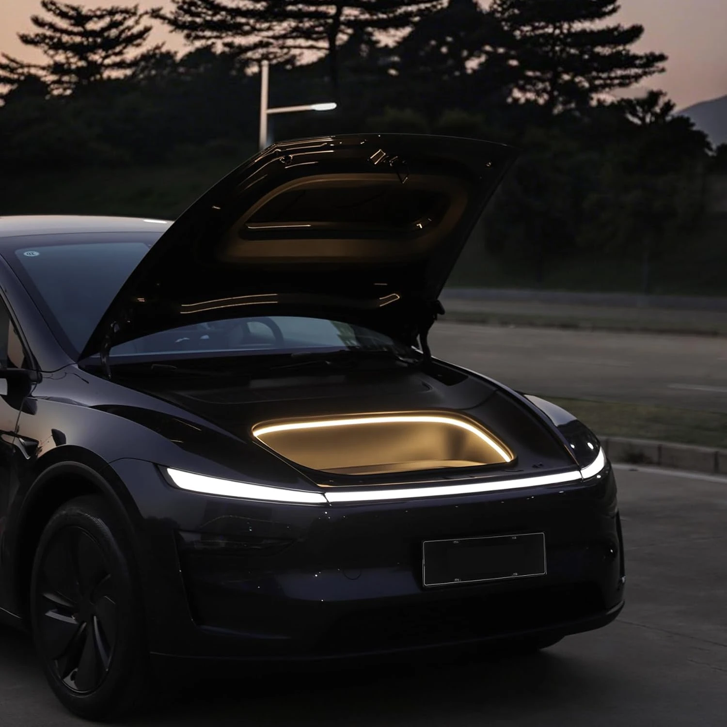 

Frunk LED Light Strip for New Tesla Model Y Juniper 2025+, Tesla Front Trunk Accessories Intelligent Ambient Lights