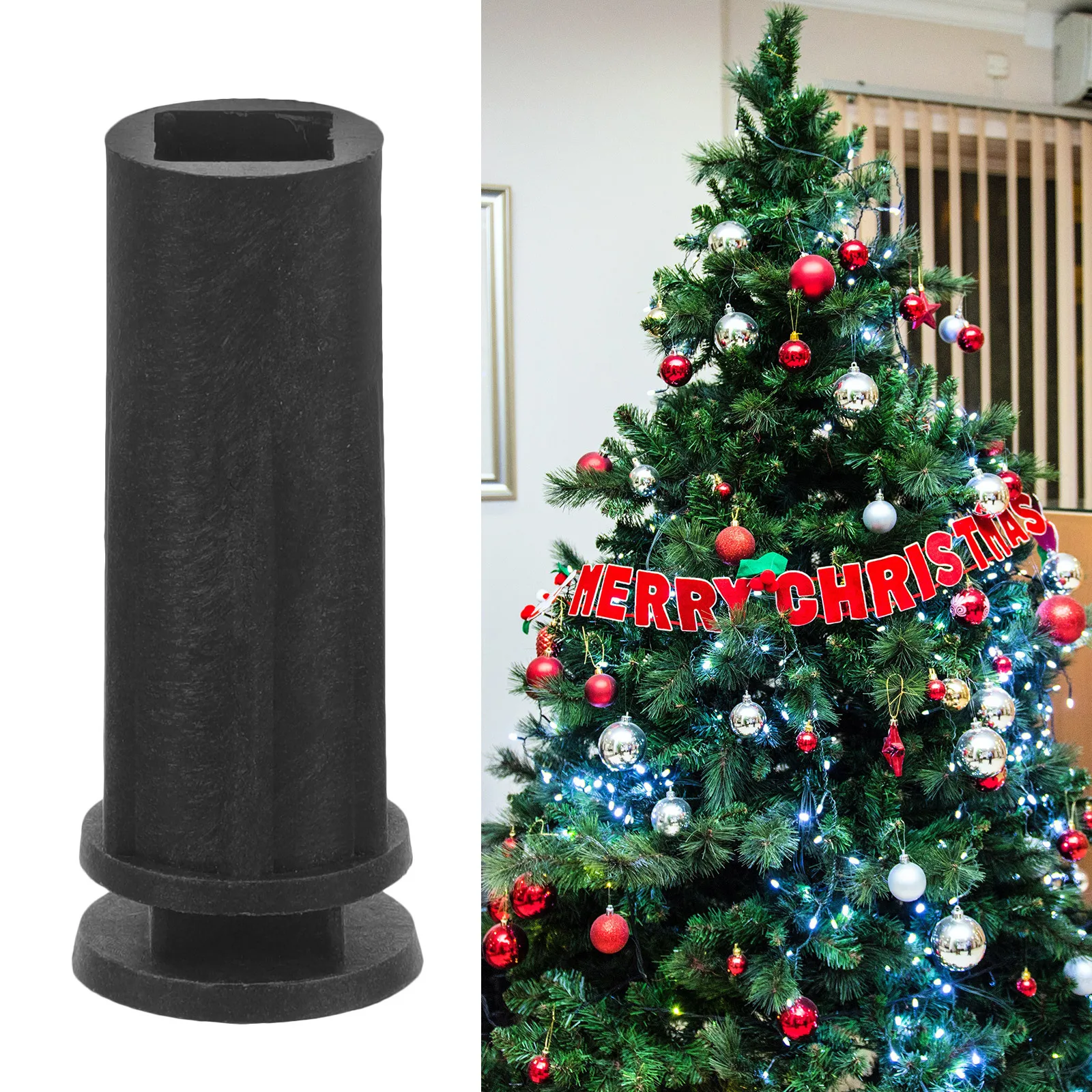 

6 Pcs Christmas Tree Base Fake Stand Holder Cheistmas Tabletop Plastic Practical