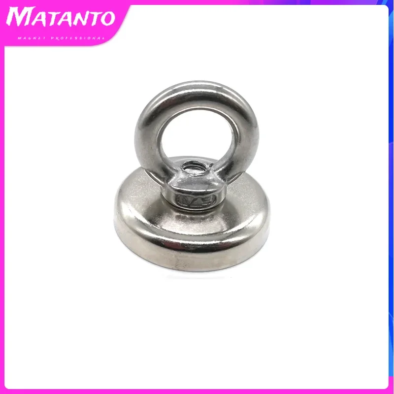 

1/2/3 pcs D48 90kg Powerful Round Neodymium Magnet hook salvage magnet sea Fishing equipment Holder Pulling Mounting Pot