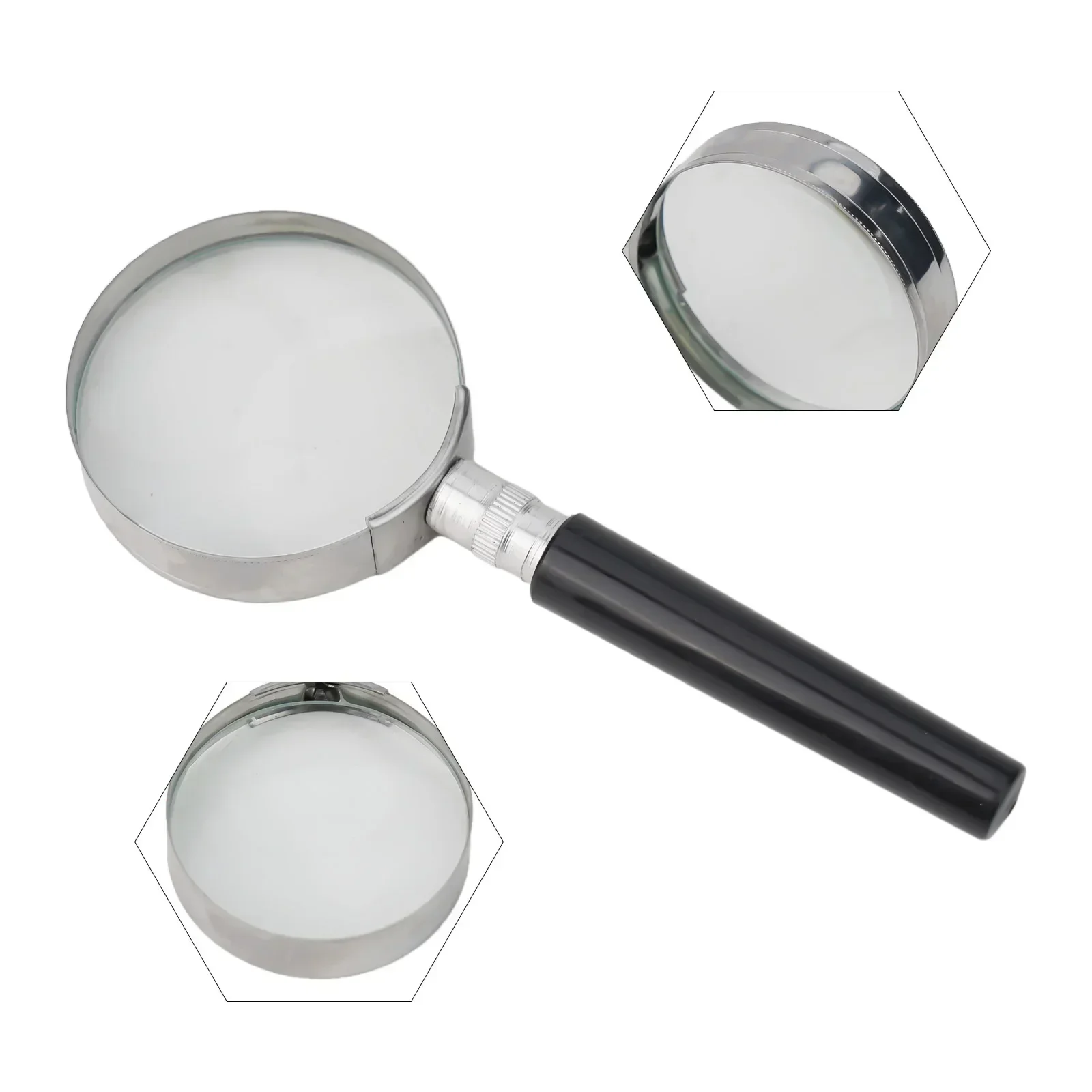 Portable Handheld Magnifier, 10X Magnification, 2 inch Lens Diameter, for Reading, Inspections, and Travel