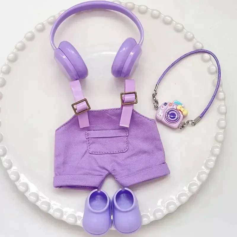 

Labubu Doll Clothes 17cm Baby Clothes Replacement Glue Doll PokéMon Suit Kawaii V1 V3 Doll Clothing Accessories No Dolls