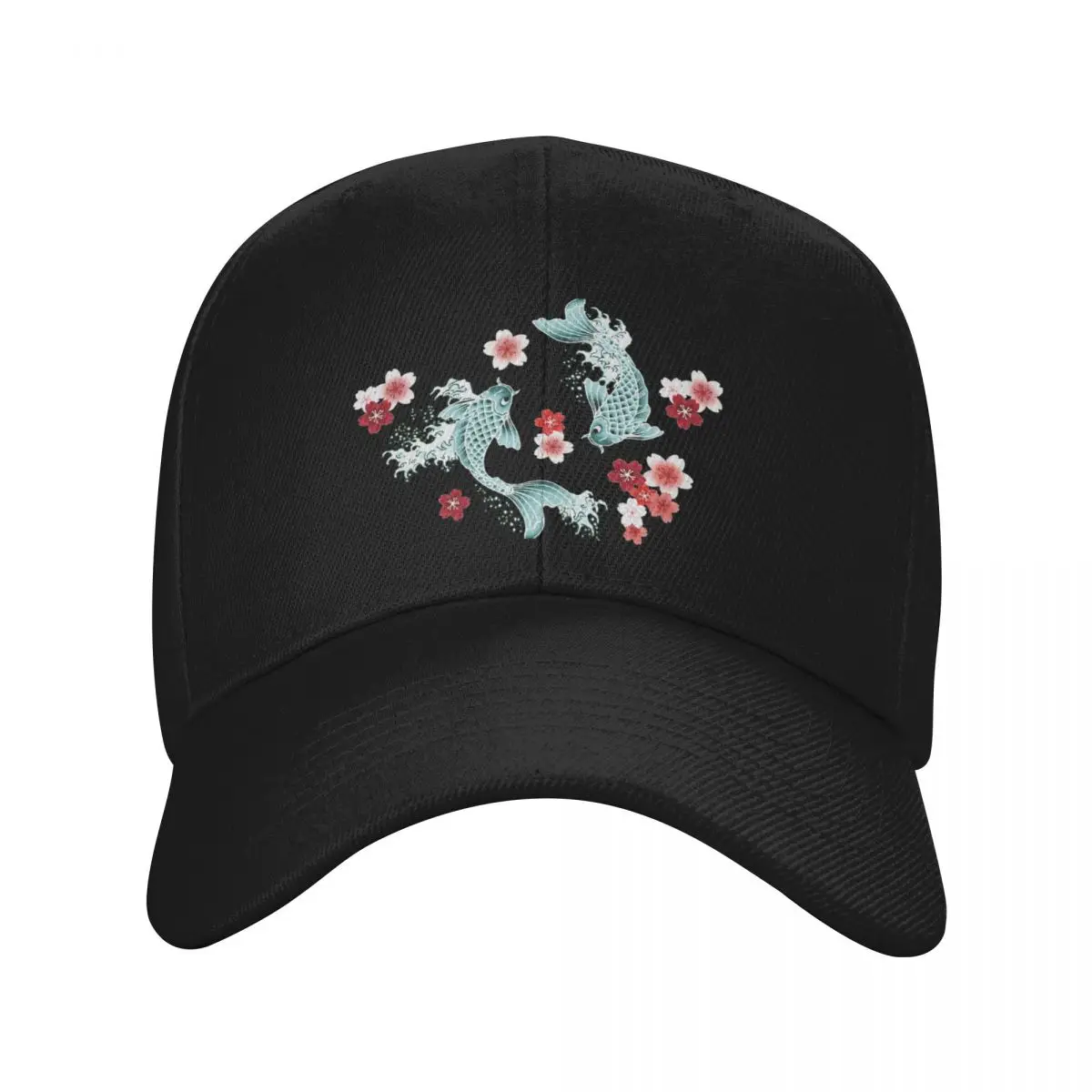 

Koi sakura blossom in turquoise Baseball Cap |-F-| Sunhat Vintage Boy Women's