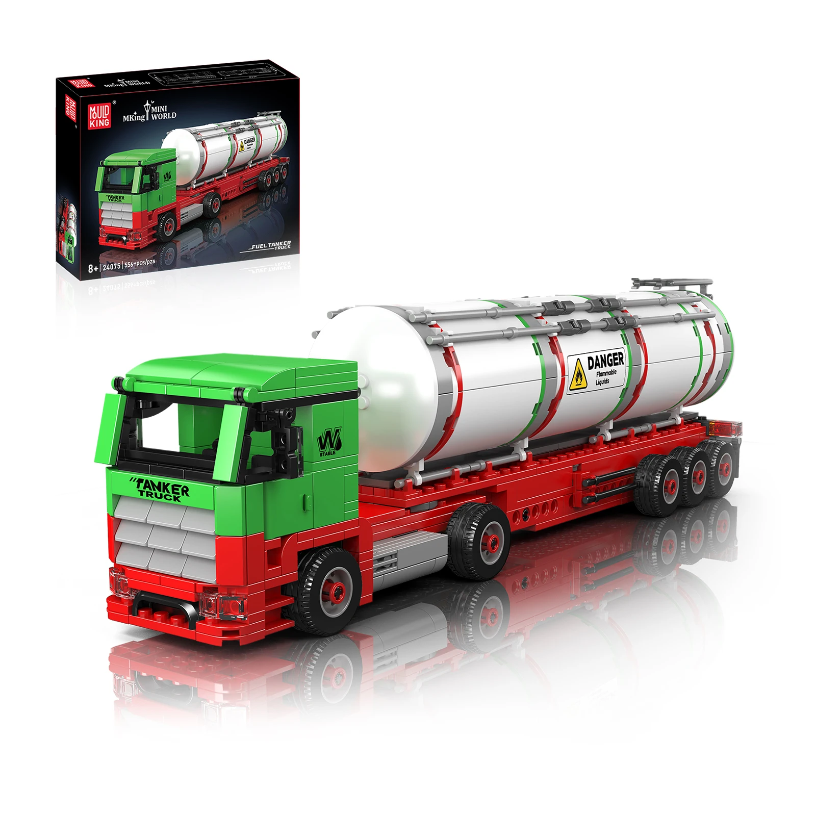 

Mould King 24075 Oil Tank Truck Model Building Blocks Set 556pcs Mini World Series DIY Bricks Toys for Kids Gifts