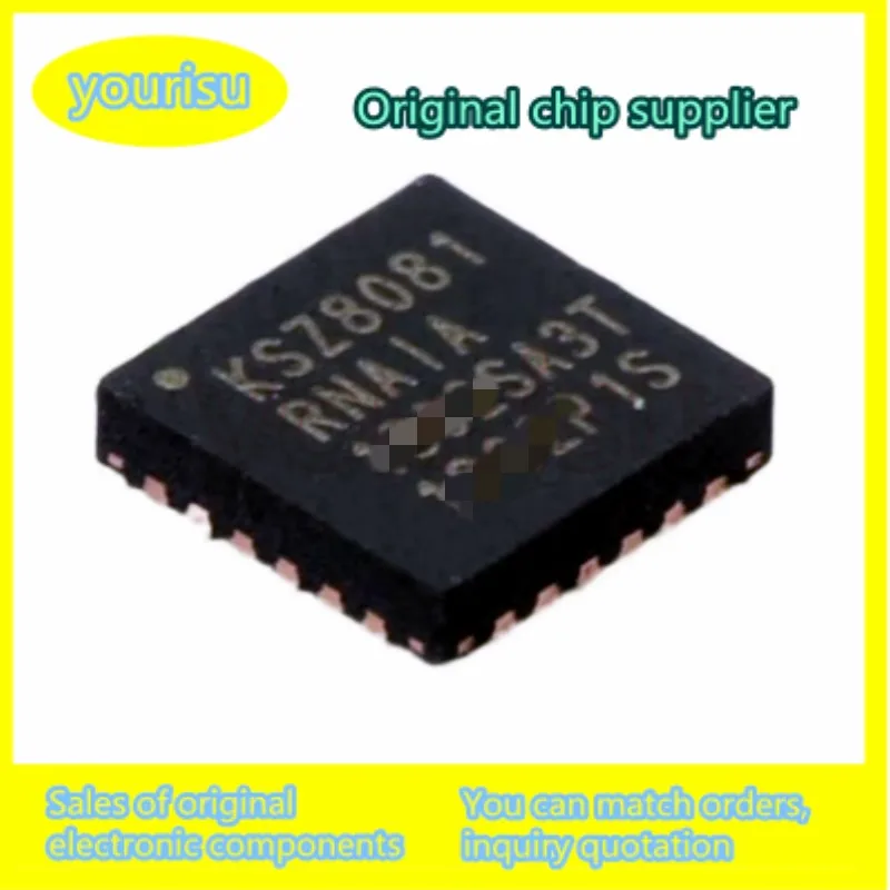 10Pcs/Lot KSZ8081RNAIA KSZ8081RNAI KSZ8081 IC TRANSCEIVER FULL 1/1 24QFN KSZ8081RNAIA-TR