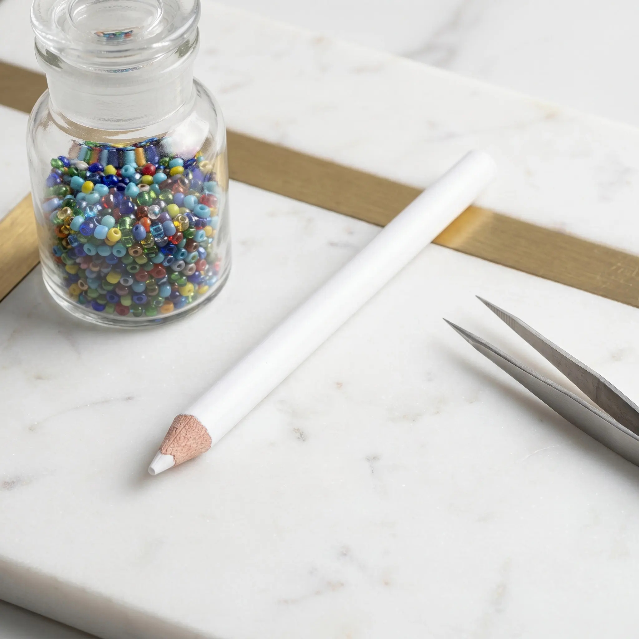 35pcs White Wax Pencil Rhinestone Picker for Nail Art, Gem Dotting & Crystal Pickup Tools
