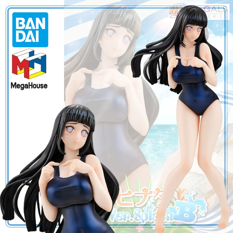 

BANDAI MegaHouse Original Naruto Shippuuden Hyuuga Hinata Naruto Gals Ver.Splash B Anime Cartoon Garage Kit Gifts Toys Model