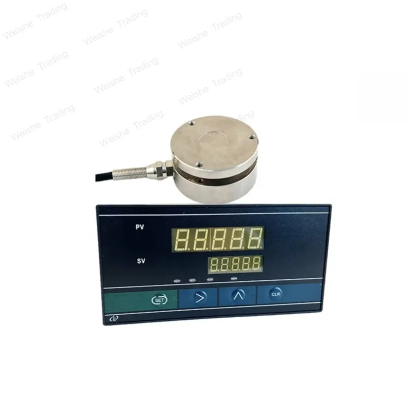 

58mm Inline Load Cell & Indicator display for Compression and Tension Load Cell Impact Force Measurement Industrial Testing