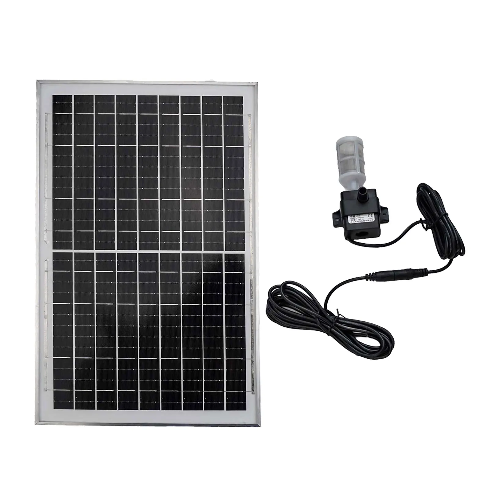 

Солнечный насос 12 В для циркуляции и оксигенации рыбного пруда Портативный погружной насос с регулируемой солнечной панелью