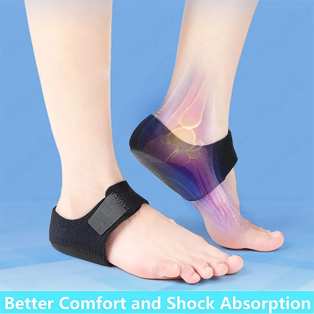 1 Pair Heel Cups for Heel Pain Plantar Fasciitis Heel Pads Heel Cushion Great for Aching Feet Tendinitis Cracked Heel Repair Pad