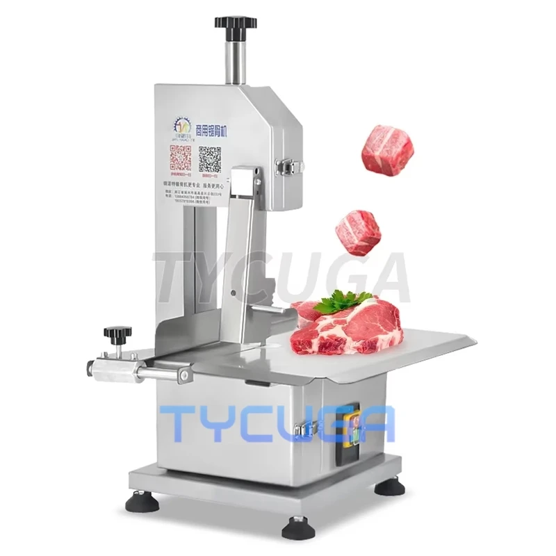 Segatrice per ossa elettrica Automatica 850W Carne congelata/Taglierina per ossa Desktop Taglio commerciale di agnello/pesce/marco/manico Ribelle per ossa