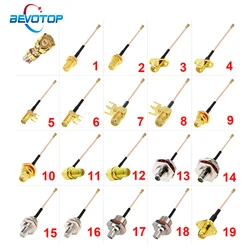 10PCS/LOT RP-SMA/ SMA Female to uFL/u.FL/IPX-1 Female Connector RF Coax Pigtail Antenna Extension Jumper RG178 SMA to IPX Cable