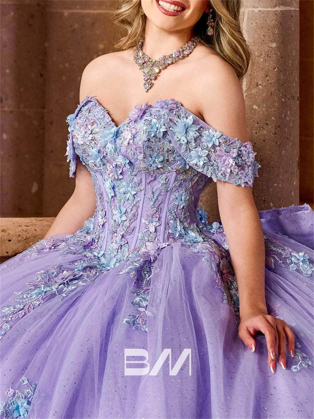 Romantic Lavender Sweet 15 16 Dress for Women 2024 Quinceanera Ball Gown Off Shoulder Large Train Formal Party Gown Cocktail