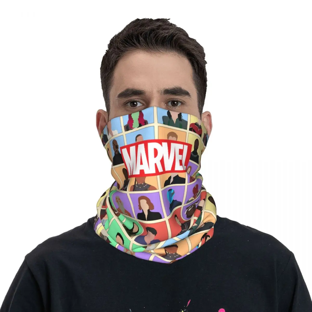 Unisex Big Universe Marvel Avengers Face Scarf, Bandana, Tampa do pescoço, Motocicleta Clube, Avengers, Multifuncional Headwear, ciclismo, Adulto